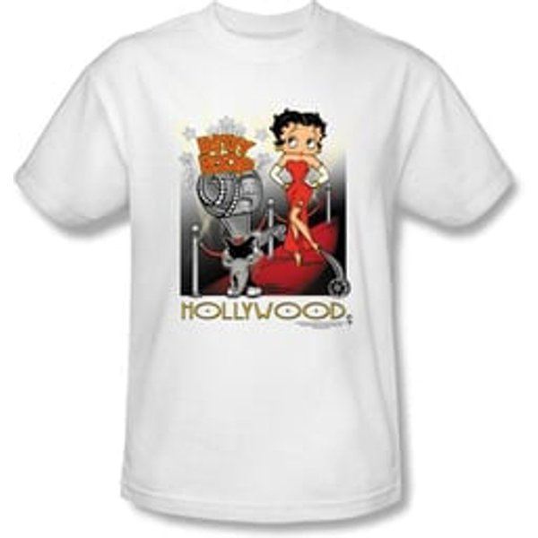 Betty Boop T-shirt Hollywood Adult White Tee