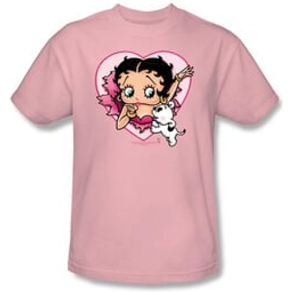 Betty Boop T-shirt I Love Betty Adult Pink Tee