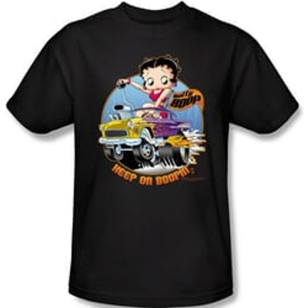 Betty Boop T-shirt Keep On Boopin Adult Black Tee Shirt
