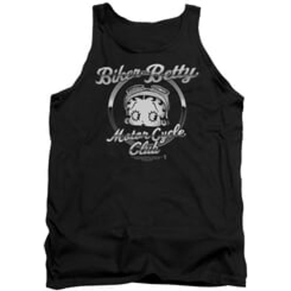 Betty Boop Tank Top Chromed Logo Black Tanktop