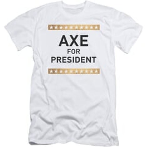 Billions Slim Fit Shirt Axe For President White T-Shirt