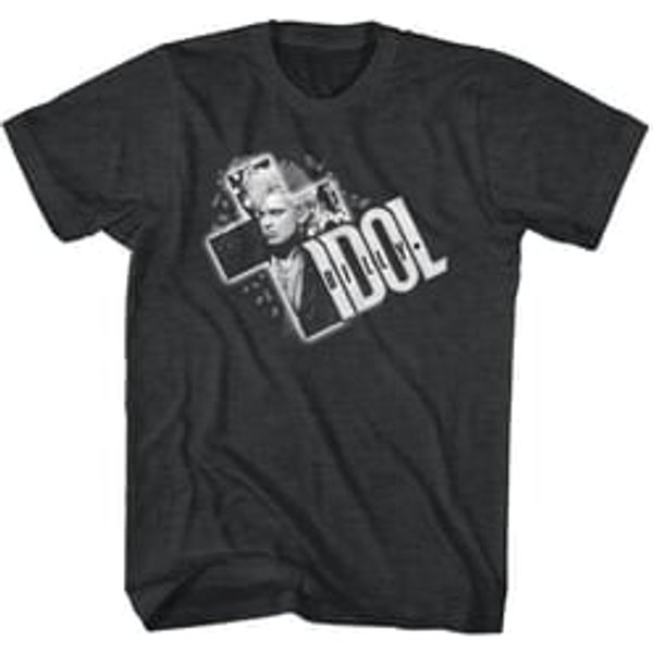 Billy Idol Shirt Cross It Out Black Tee T-Shirt