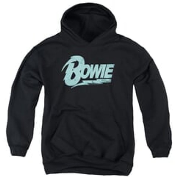 Clearance - Kids David Bowie LOGO Hoodie Sweatshirt - Black