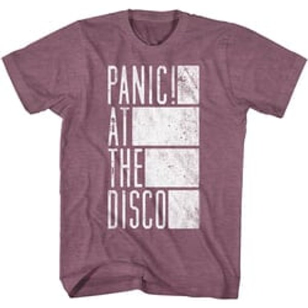 Mens Panic at the Disco BOX T-shirt - Light Maroon