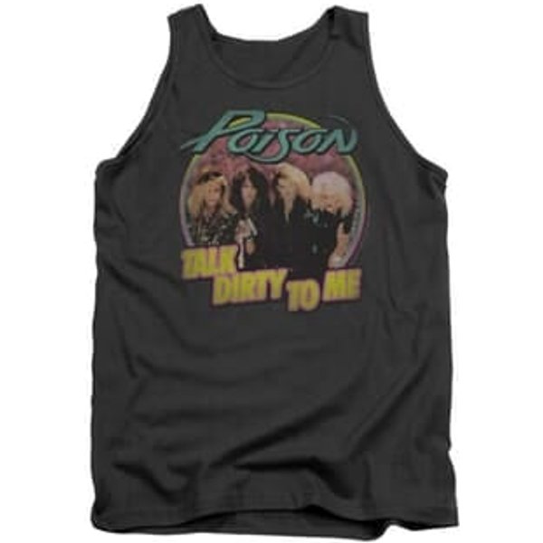 Mens Poison DIRTY TALK Tanktop Shirt - Charcoal Gray