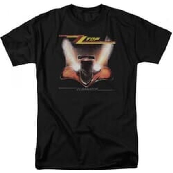 Mens ZZ TOP LOGO Rock Band T-shirt - Black