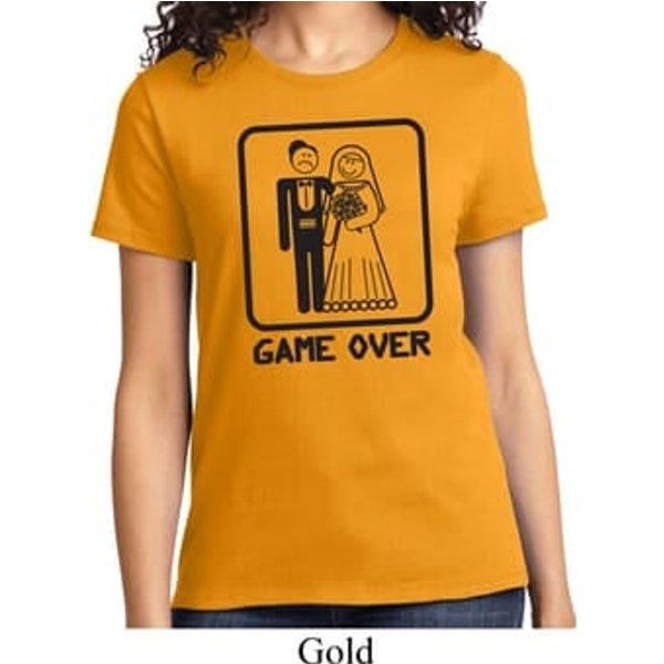Black Game Over Ladies Shirt
