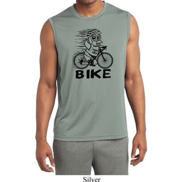 Black Penguin Power Bike Mens Sleeveless Moisture Wicking Shirt