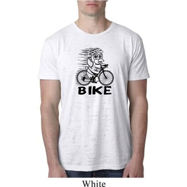 Black Penguin Power Bike Mens White Burnout Shirt
