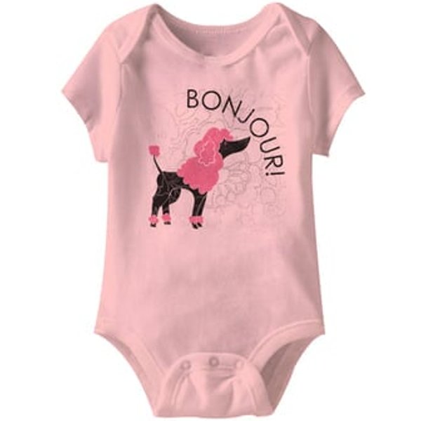 Bonjour Funny Baby Romper Pink Infant Babies Creeper