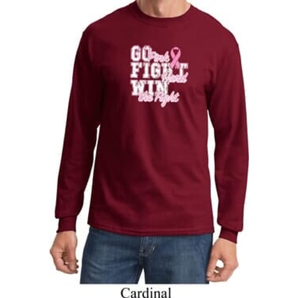 Breast Cancer Awareness Go Fight Win Long Sleeve Shirt