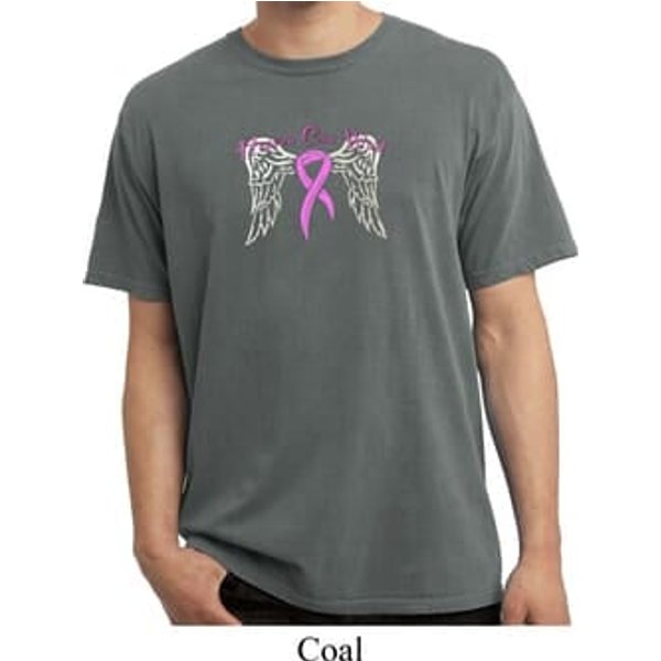 Breast Cancer Awareness Heaven Can Wait Pigment Dyed Shirt