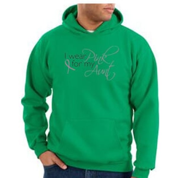 Breast Cancer Hoodie I Wear Pink For My Aunt Hoody Kelly Green