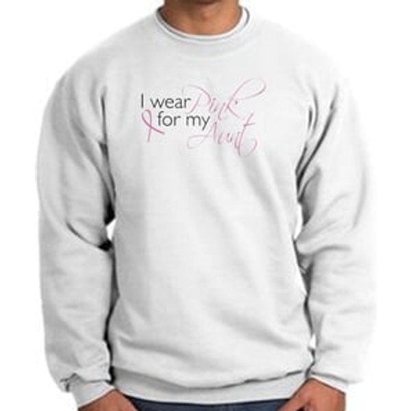Breast Cancer Sweatshirt I Wear Pink For My Aunt White