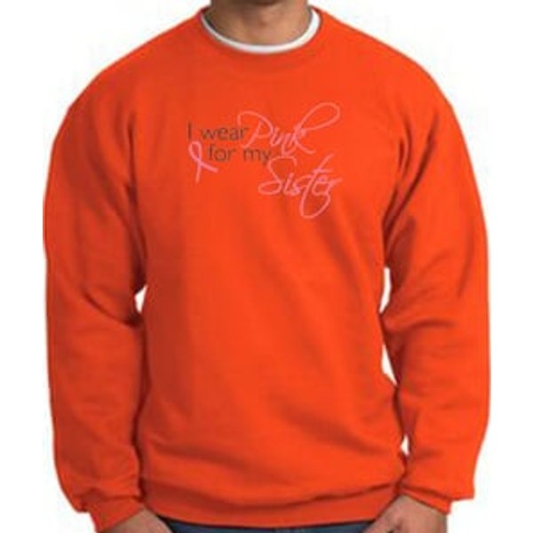 Breast Cancer Sweatshirt I Wear Pink For My Sister Orange Sweat Shirt