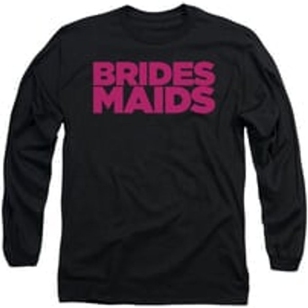Bridesmaids Shirt Logo Long Sleeve Black Tee T-Shirt
