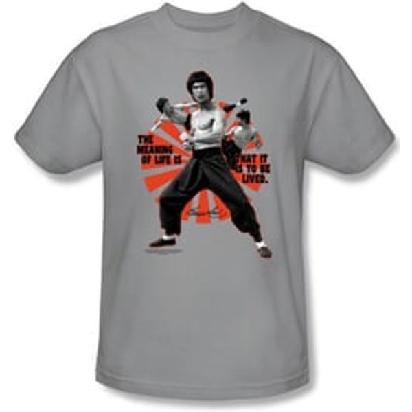 Bruce Lee Kids T-shirt Youth Meaning Of Life Gray
