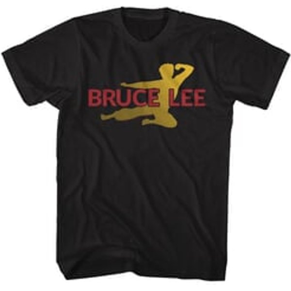 Bruce Lee Shirt Flying Man Black T-Shirt