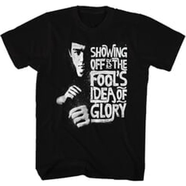 Bruce Lee Shirt Fools Black T-Shirt