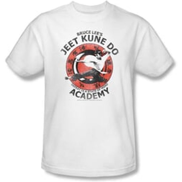 Bruce Lee T-shirt Adult Jeet Kune Do Kung Fu Academy White