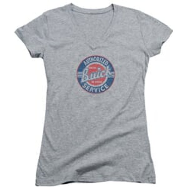 Buick Juniors V Neck Shirt Authorized Service Athletic Heather T-Shirt