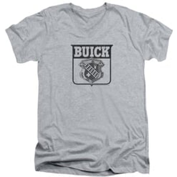 Buick Slim Fit V-Neck Shirt 1946 Emblem Athletic Heather T-Shirt