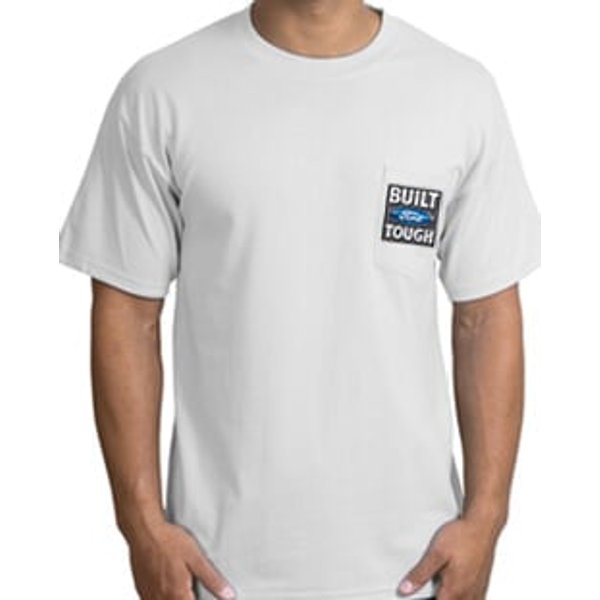 Built Ford Tough T-Shirts - Ford Logo Adult Pocket Print Tee Shirts