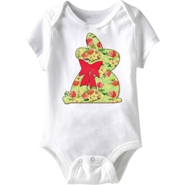 Bunny Stitch Funny Baby Romper White Infant Babies Creeper