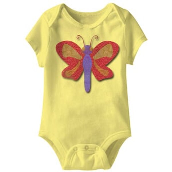 Butterfly Funny Baby Romper Yellow Infant Babies Creeper