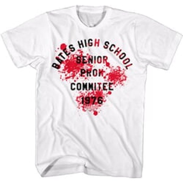 Carrie Horror Movie Bates High School '76 Adult Tshirt - White