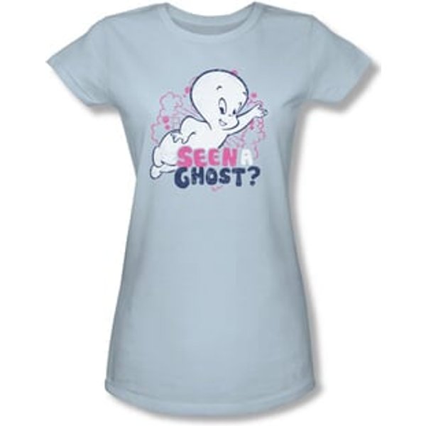Casper The Friendly Ghost Shirt Juniors Seen A Ghost Light Blue Tee
