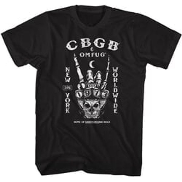 CBGB & OMFUG Shirt Skull NY Worldwide Black T-Shirt
