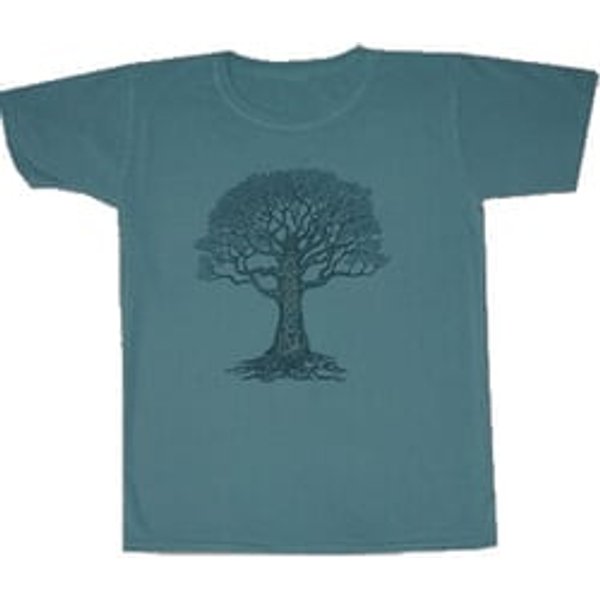 Celtic Tree Shirt New Age Pigment Dyed Distressed Tee Shirt