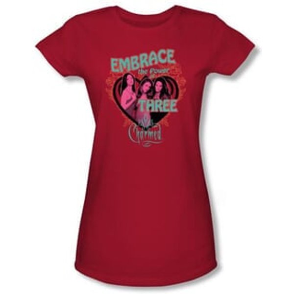 Charmed Shirt Embrace The Power Juniors Red Tee Shirt