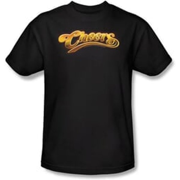 Cheers Logo Black T-shirt - Adult Size