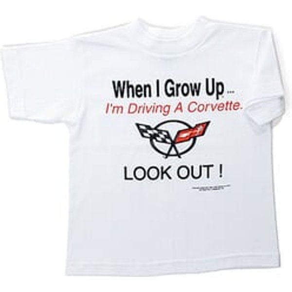 Chevy Corvette Kids Tee Shirt - Grow Up Corvette