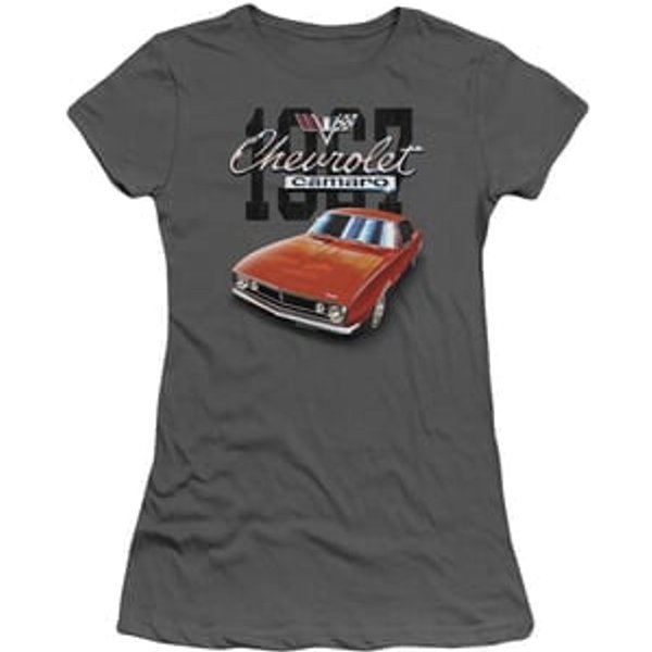 Chevy Juniors Shirt Chevrolet 1967 Red Classic Camaro Charcoal T-Shirt