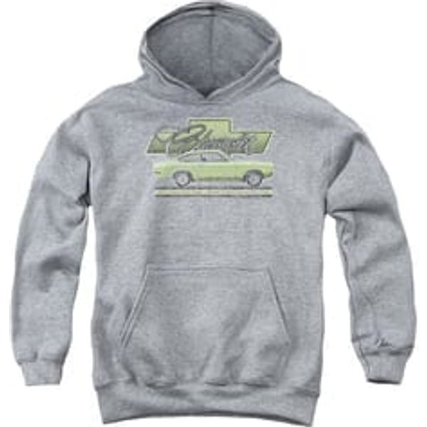 Chevy Kids Hoodie Vega Car Of The Year 71 Athletic Heather Youth Hoody