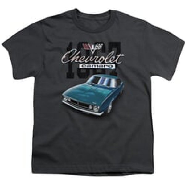 Chevy Kids Shirt Blue Classic Camaro Charcoal T-Shirt