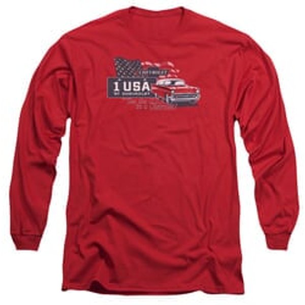 Chevy Long Sleeve Shirt See The USA Chevrolet Red Tee T-Shirt