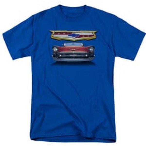 Chevy Shirt 1957 Bel Air Grille Royal Blue T-Shirt