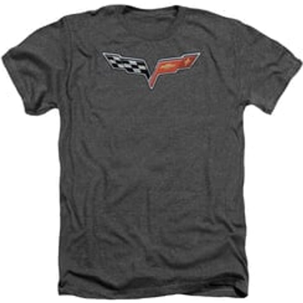 Chevy Shirt Vette Logo Heather Charcoal T-Shirt