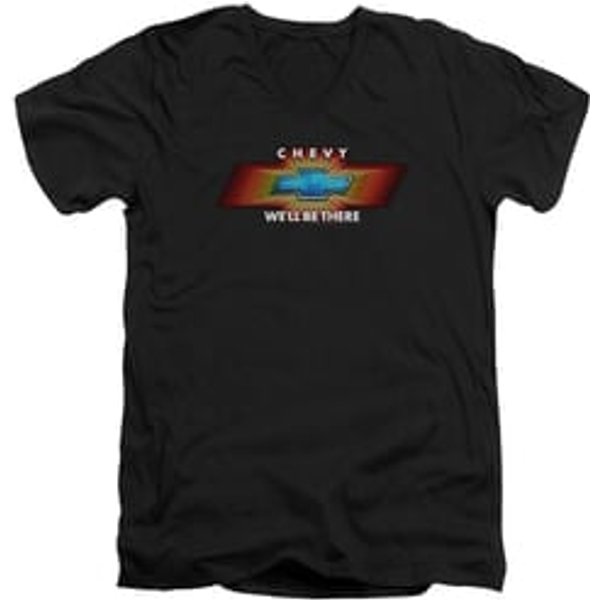 Chevy Slim Fit V-Neck Shirt We'll Be There TV Spot Black T-Shirt
