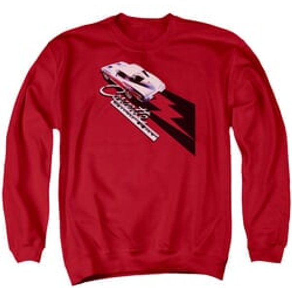 Chevy Sweatshirt Split Window Stingray Adult Red Sweat Shirt