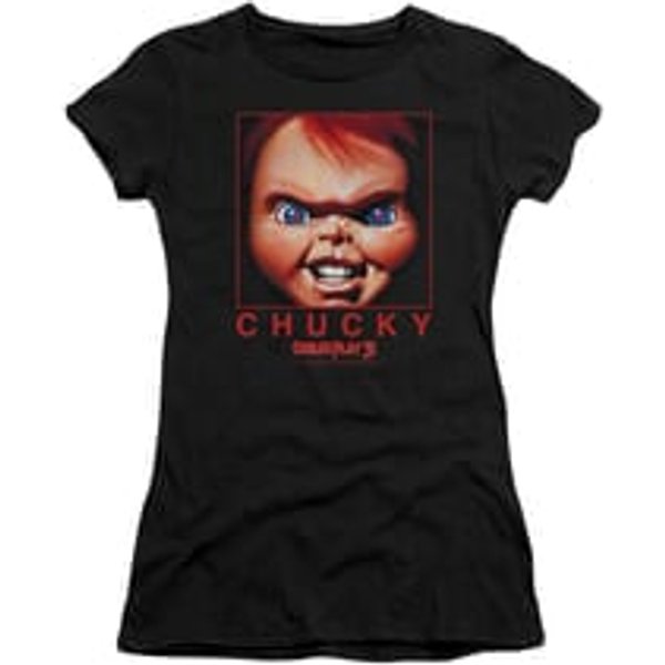 Child's Play 3 Shirt Juniors Chucky Squared Black Tee T-Shirt