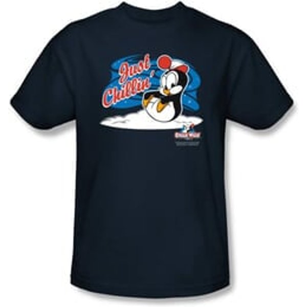 Chilly Willy Kids T-shirt TV Show Just Chillin Navy Blue Shirt Youth