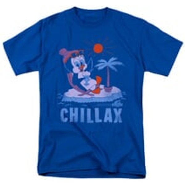 Chilly Willy Shirt Chillax Adult Royal Blue Tee T-Shirt