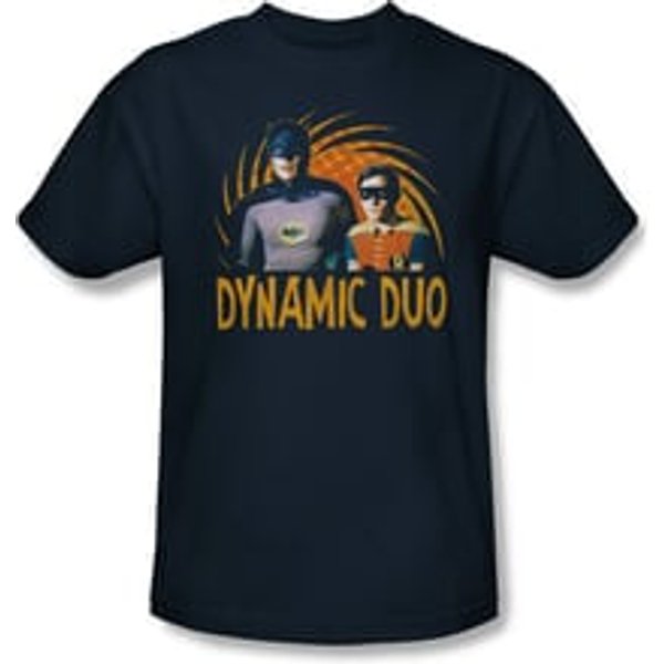Classic Batman Shirt Dynamic Duo Navy T-Shirt