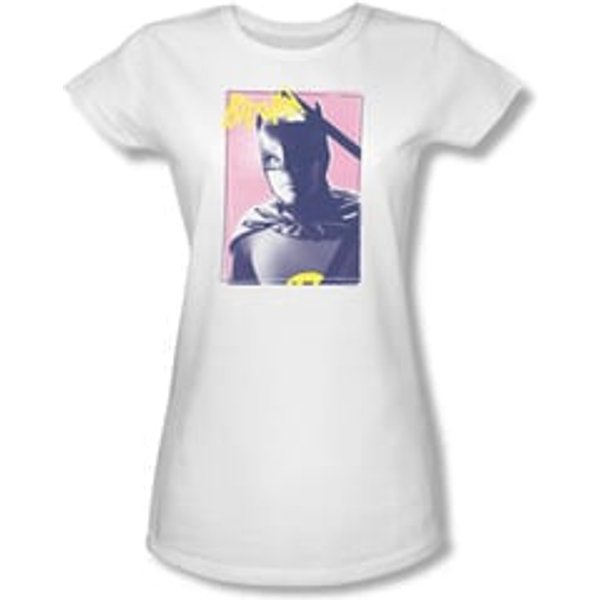 Classic Batman Shirt Juniors Batman Portrait White T-Shirt