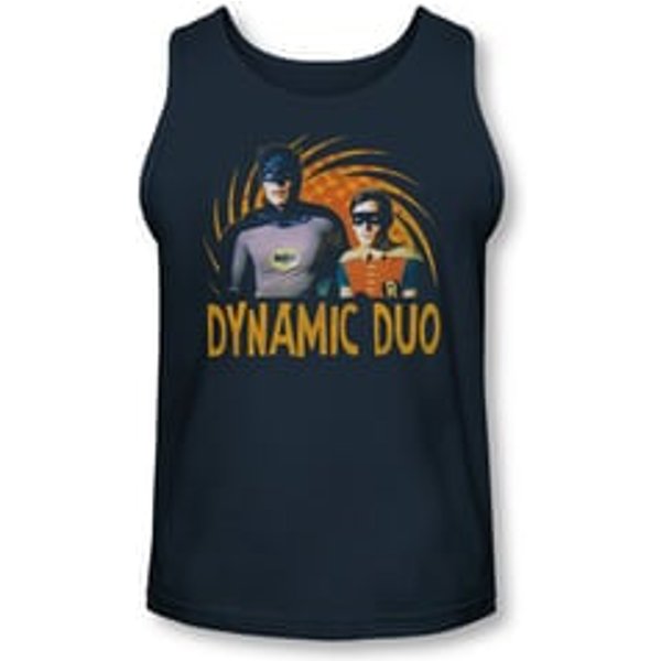 Classic Batman Shirt Tank Top Dynamic Duo Navy Tanktop